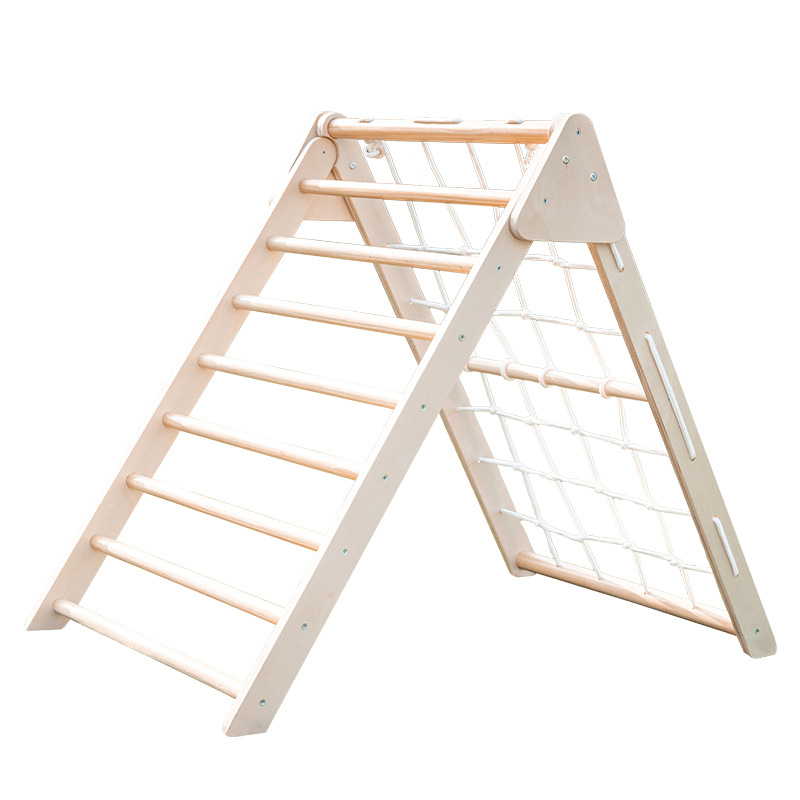 Outdoor Adventure Activities For Kids - Escorregador Triangular de Madeira Dobrável com