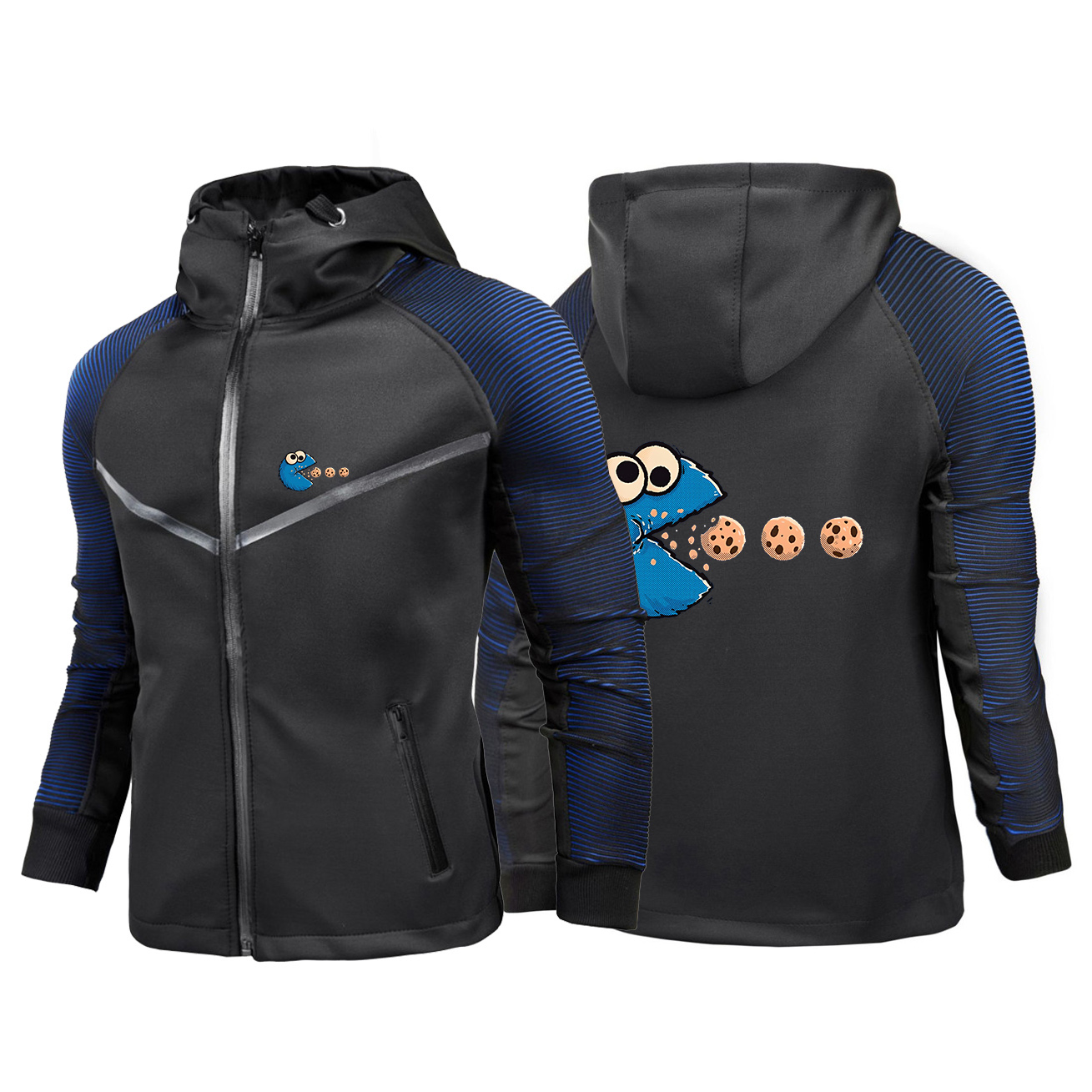 Outdoor Adventure Windbreaker - NomNom-Cookie Adventure Gráfico Blusão Homens Jaqueta