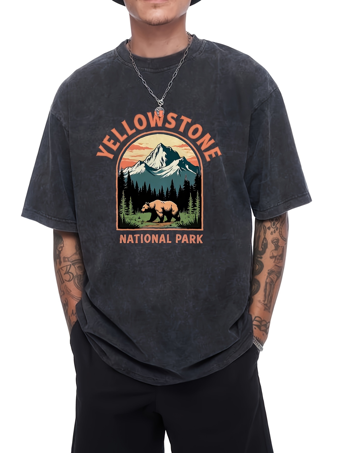 Outdoor Adventure Wear - Camiseta Vintage do Parque Nacional Yellowstone