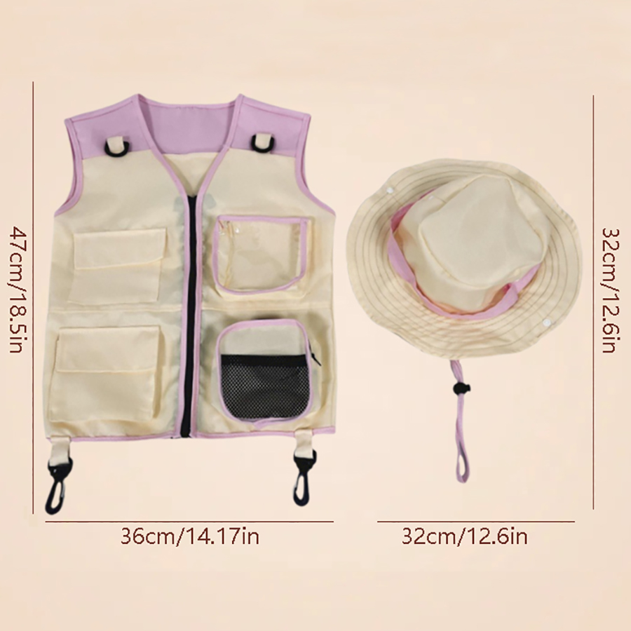Traje de colete e chapéu explo - Outdoor Adventure Activities For Kids avaliação e preço