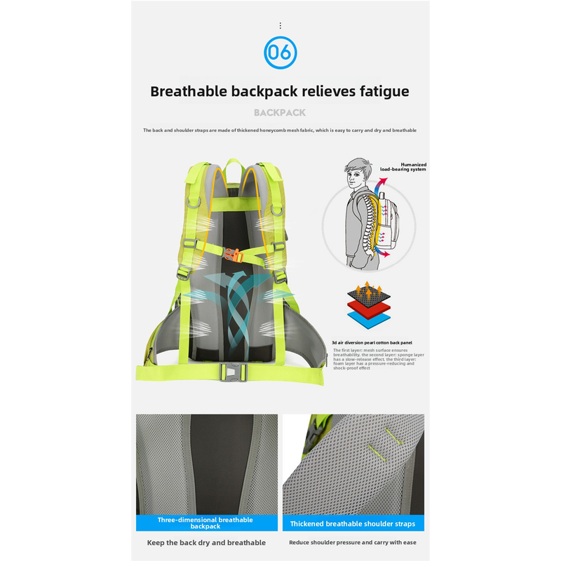 Mochila de Hiking AZELA 36-55L - Outdoor Adventure Backpack avaliação e preço